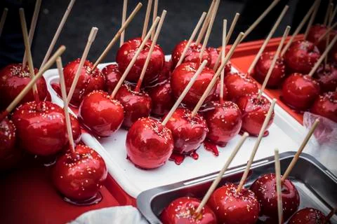 Red Sugared Apples Foto stock