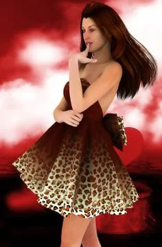 Red Sultry Stock Illustration