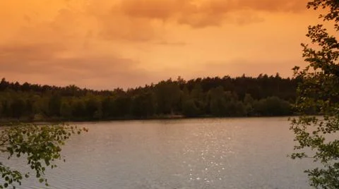 Red Sun with Cloud Stock-Fotos