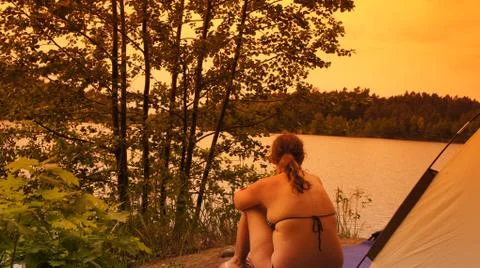 Red Sun with Cloud Fotos de archivo