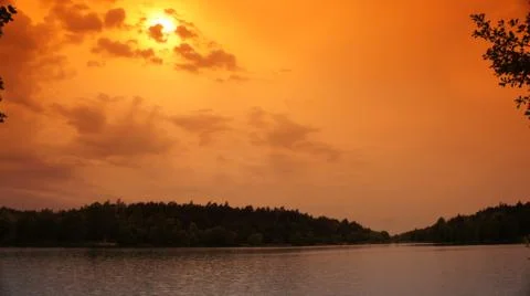 Red Sun with Cloud Fotos de archivo