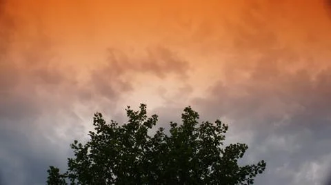 Red Sun with Cloud Stock Photos