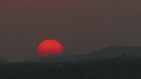Red sun Stock Footage 109794048