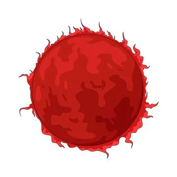 Red sun illustration Stock Illustration