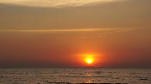 Red sun, island Stock Footage 53801109