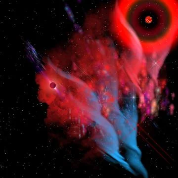 Red Sun Nebula Stock Illustration
