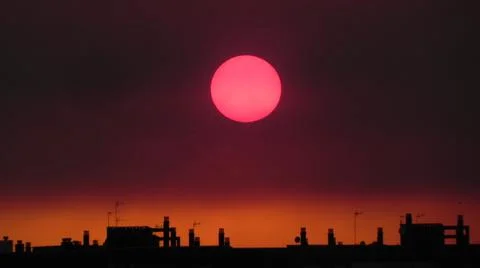 Red sun Stock Photos
