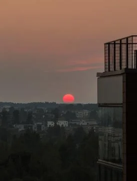 Red sun Stock Photos