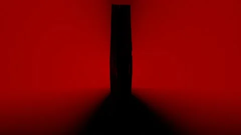 Red Sun Pillar Falling collapse of society upcoming doom political failure Stock Footage 136344859