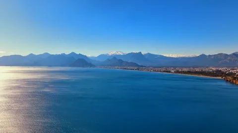 Red sun rising through the mountains Stock Footage 240483927