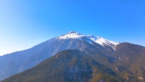 Red sun rising through the mountains Stock Footage 240484651