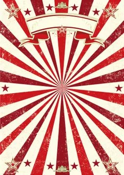Red sunbeams poster Stock Illustration
