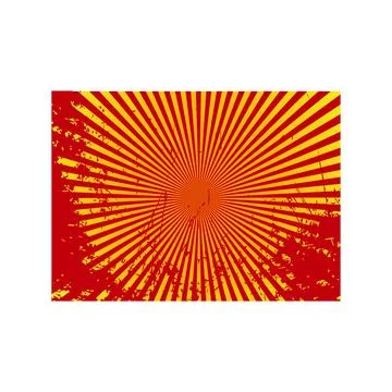 Red sunburst grunge rays vector illustration background texture used for artw Stock Illustration
