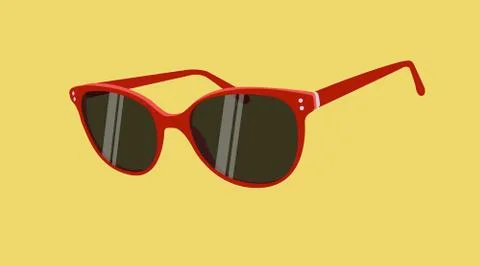 Red Sunglasses Illustrazione stock