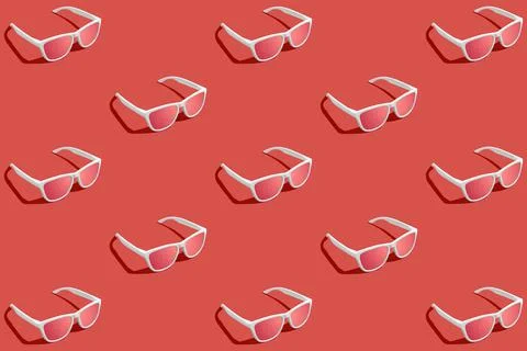 Red sunglasses studio shot. Stock Photos