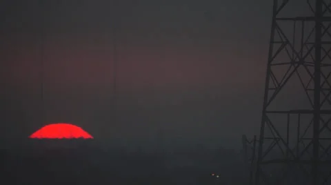 Red Sunrise Close Up Timelapse Vídeos de archivo 26664684