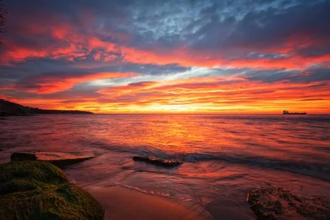 Red sunrise Stock Photos