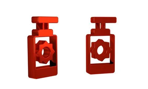 Red Sunscreen spray bottle icon isolated on transparent background. Protect.. Stock Illustration