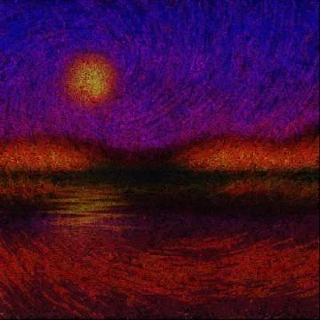 Red sunset abstract Stock Illustration