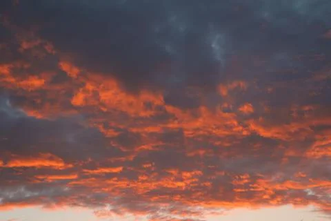 Red sunset in the city. Stock Photos