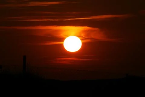 RED SUNSET CLOSE Stock Photos