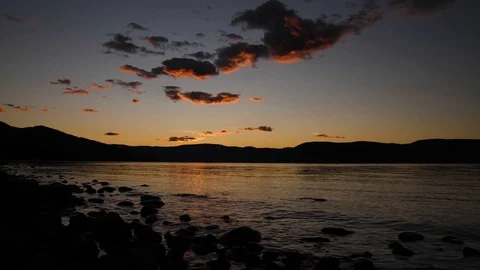 Red Sunset Clouds Stock Footage 104227803