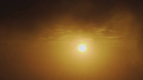 Red sunset with clouds Stock Footage 144942933