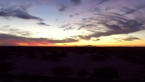 Red Sunset With Clouds in Sonora Stock Footage 82588513