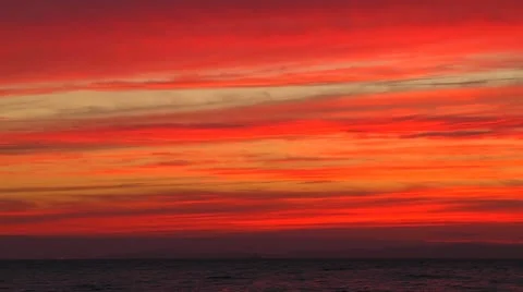 Red sunset Stock Footage 12060902