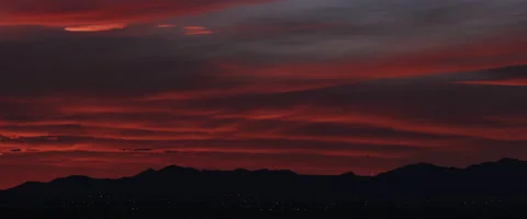 Red sunset Stock Footage 45836380