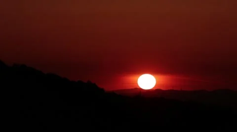 Red sunset Stock Footage 49895807