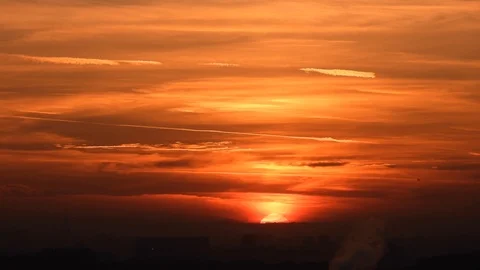 Red Sunset Video stock 123133624