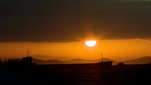 Red sunset Stock Footage 147022089