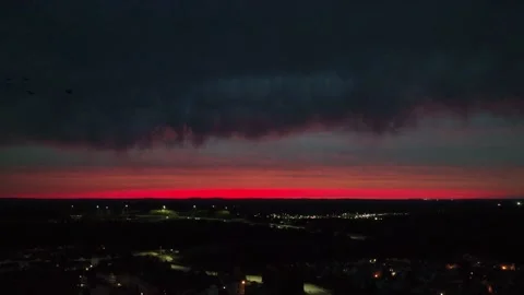 Red sunset Video stock 197140962