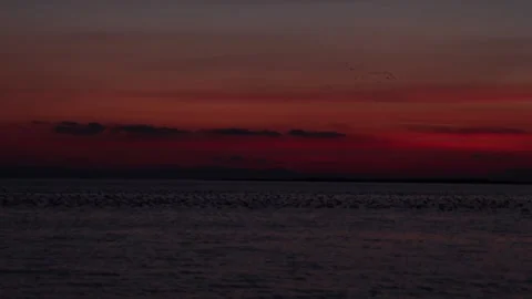 Red Sunset Landscape Stock Footage 172270902