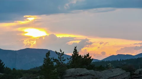 Red sunset leaving day Video stock 44039913