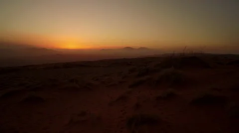 Red sunset in Namib desert - Namibia Stock Footage 64991116