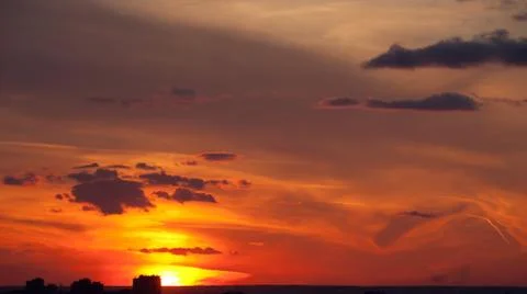 Red sunset Foto stock