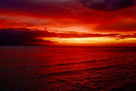 Red sunset Stockfoto's