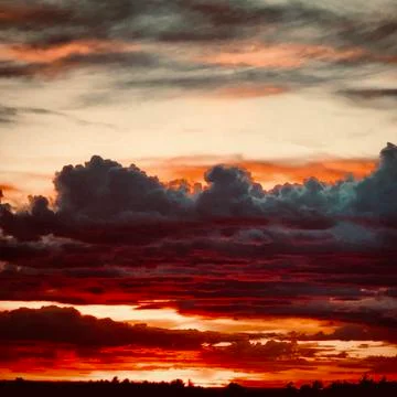 Red sunset 库存照片