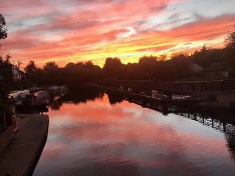 Red Sunset Foto stock