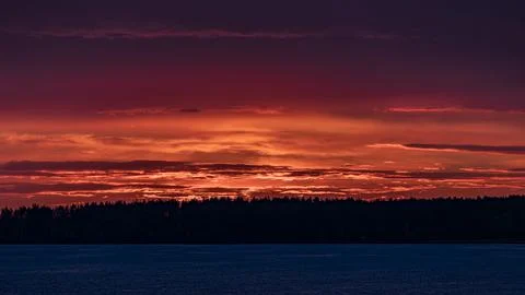 Red sunset Foto stock