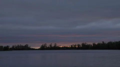 Red sunset reflecting in the river1 Stock Footage 85393520