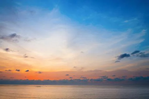Red sunset on the sea Stock Photos