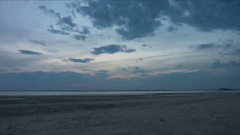 Red sunset on the seashore Stock Footage 75804698