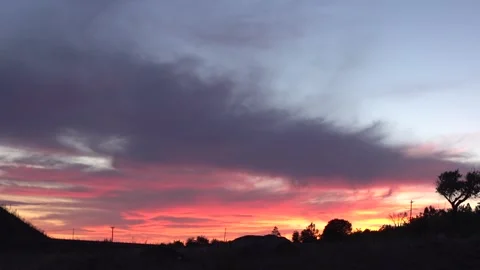Red sunset sky Stock Footage 193993314