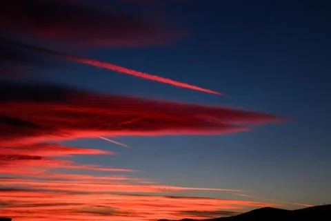 Red Sunset Sky Stock Photos