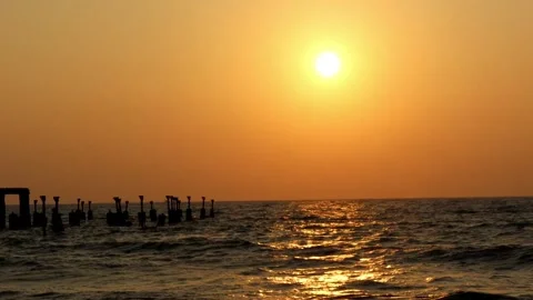 Red Sunset Timelapse Stock Footage 140893432