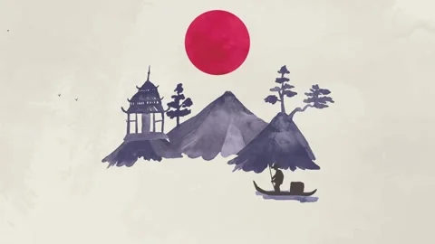 Red sun(sunset) Stock Footage 284211397