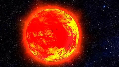 Red super Giant -Type of star Stock Footage 309055961
